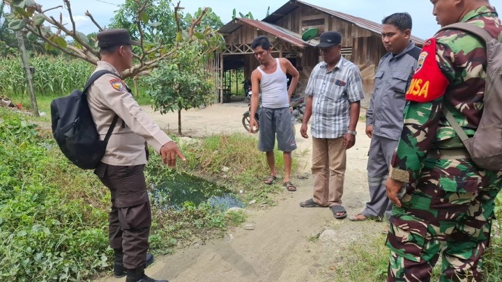 Polsek Pinggir dan TNI Bersinergi Dalam Problem Solving, Soal Limbah