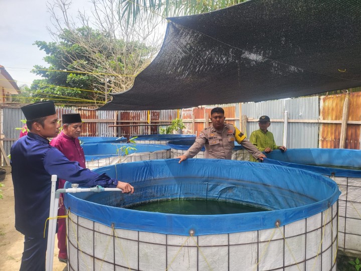 Polsek Mandau Dukung Ketahanan Pangan Warga dan Ajak Jaga Kamtibmas