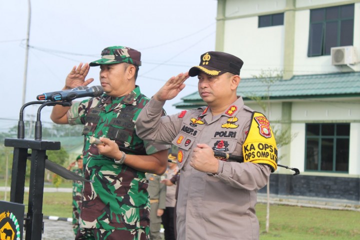 Kodim 0322/Siak dan Polres Siak Buktikan Sinergi Dalam Apel Konsolidasi Pengamanan Pilkada 2024