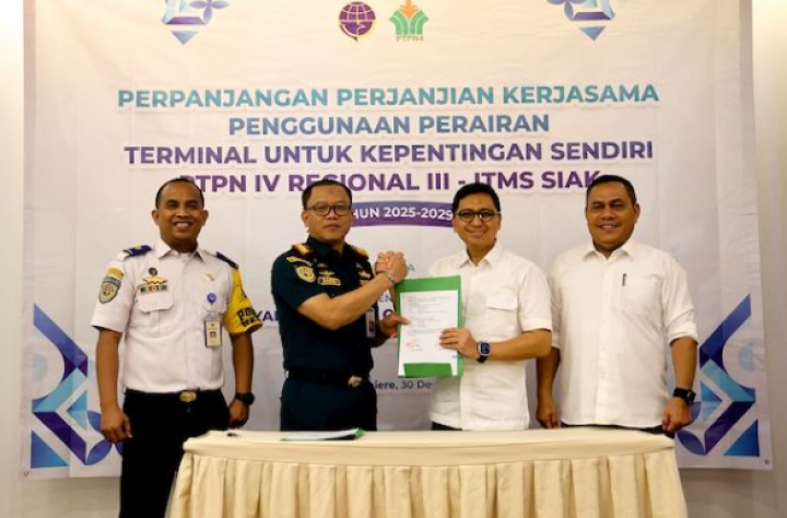 PTPN IV Optimalisasi Efisiensi Delivery CPO melalui Terminal Pelabuhan TUKS ITMS Siak