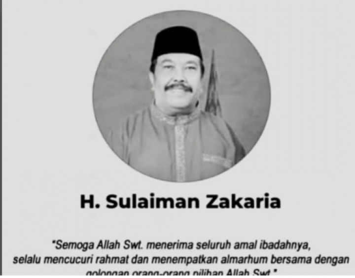 Mantan Sekda H Sulaiman Zakaria Wafat, Bupati Kasmarni Ucapkan Belasungkawa