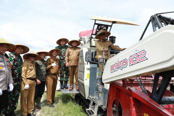 Gerakan Panen dan Percepatan Tanam Padi, Dandim 0322/Siak Bersama Forkopimda Dukung Swasembada Pangan Nasional