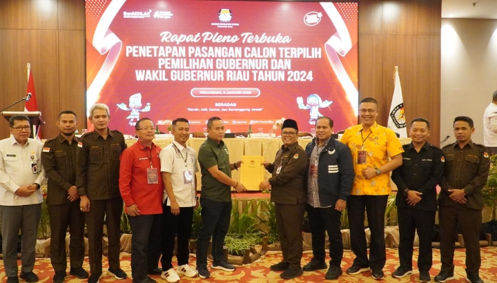 KPU Riau tetapkan calon gubernur dan wakil gubernur Riau 