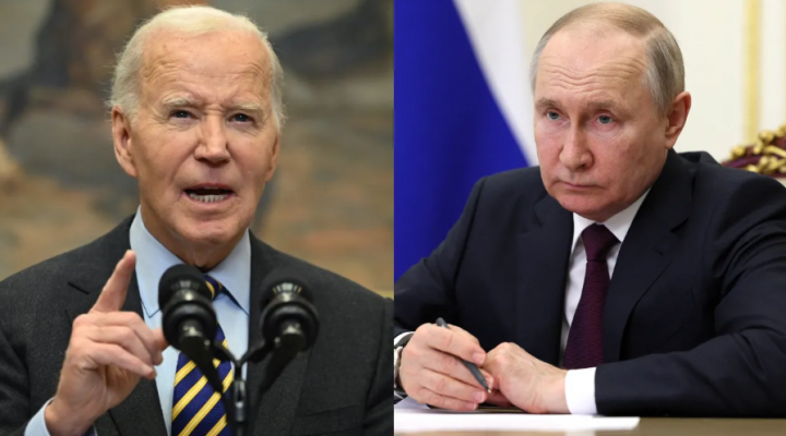 Presiden AS Joe Biden, Presiden Rusia Vladimir Putin /AFP