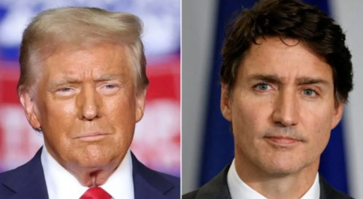 Donald Trump (kiri) dan Justin Trudeau (kanan) /AFP