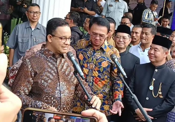 mantan Gubernur DKI Jakarta Anies Baswedan dan Basuki Tjahaja Purnama alias Ahok. Sumber: Akurat Jakarta