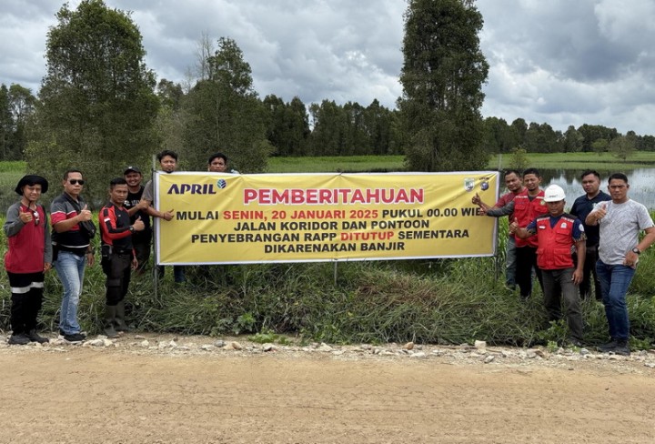 Sungai Kampar Meluap, Jalan Koridor RAPP Ditutup Sementara