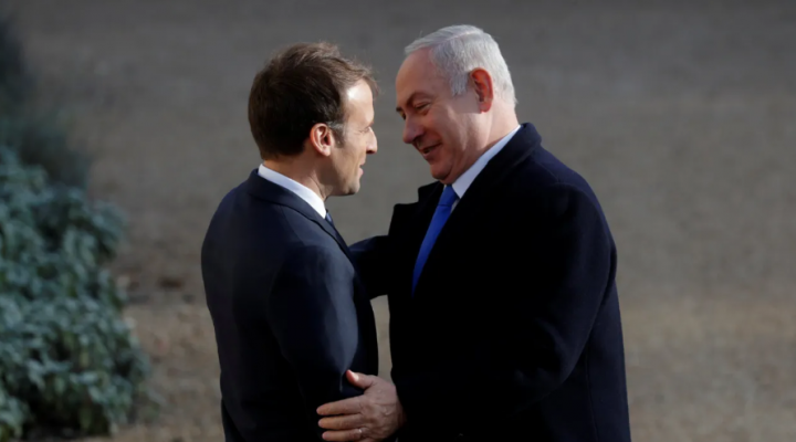 Perdana Menteri Israel Benjamin Netanyahu dan Presiden Prancis Emmanuel Macron /Reuters