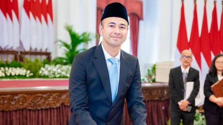 Utusan Khusus Presiden Bidang Generasi Muda dan Pekerja Seni, Raffi Ahmad.Sumber: tribunnews.com