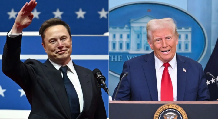 Miliarder Elon Musk dan Presiden AS Donald Trump /AFP