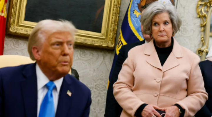 Tatapan kepala staf Donald Trump, Susie Wiles jadi perbincangan terkait rencana Gaza /X