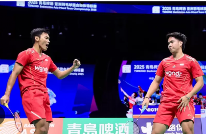 Hasil BAMTC: Daniel-Fikri Menang, Indonesia Juara usai Hajar China 3-1.