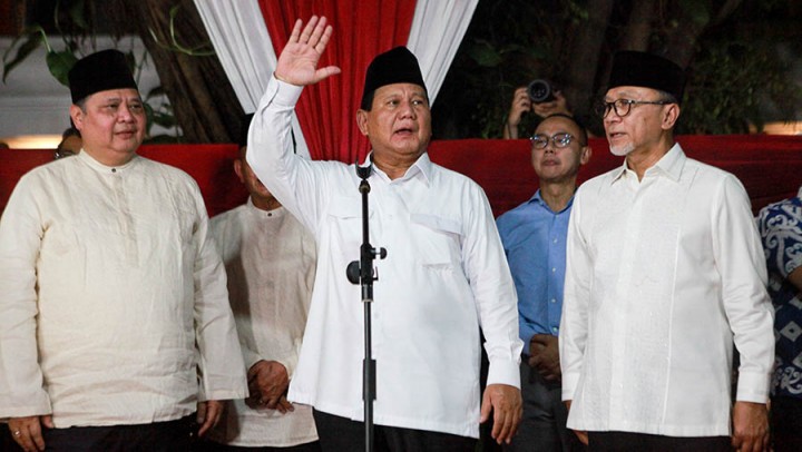 Ketum Gerindra Prabowo Subianto dan petinggi koalisi. Sumber: Internet