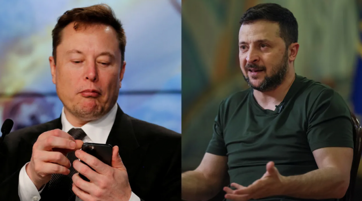 CEO Tesla Elon Musk, Presiden Ukraina Volodymyr Zelensky /Reuters