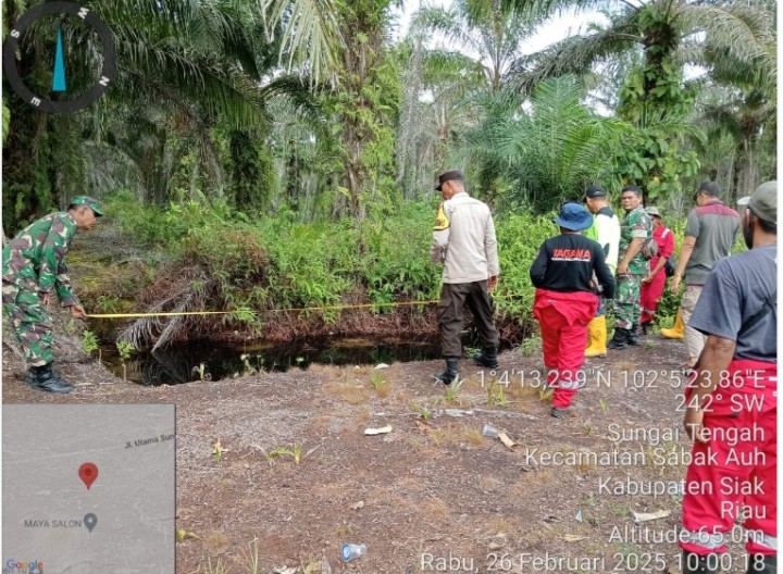 Babinsa Koramil 06/PWK Sabak Auh Gelar Patroli Karhutla di Kampung Sungai Tengah