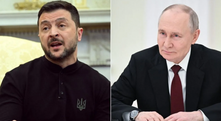 Presiden Ukraina Volodymyr Zelensky dan Presiden Rusia Vladimir Putin /AFP