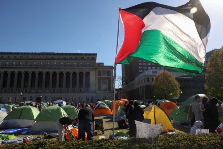 Amerika Pakai UU Terorisme Usut Demo Pro-Palestina di Columbia University.