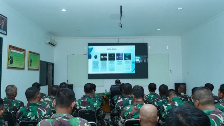 Cegah Jantung Hingga Hepatitis, Kodim 0322/Siak Ikuti Penyuluhan Kesehatan via Vidcon