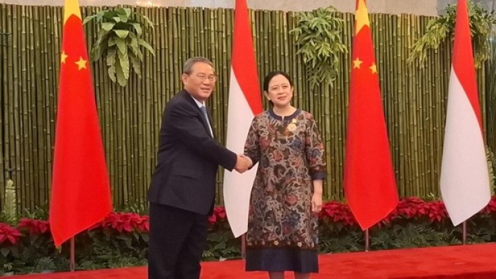 Puan Maharani Terima Kunjungan PM Tiongkok di Kompleks Parlemen.
