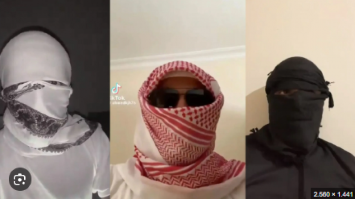 Viral! Gerakan Pemuda Bertopeng Bentuk Kritik Gaya Hidup Penguasa Arab. (Tangkapan layar)