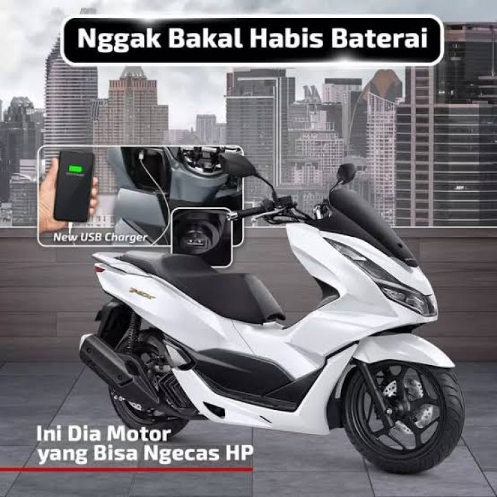 Paktis Tanpa Adaptor! New Honda PCX 160 Dilengkapi USB Type-C untuk Ngecas Gadget