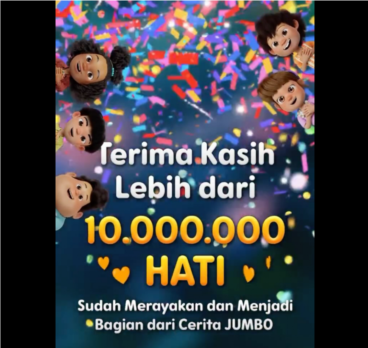 Selamat! Film Animasi Jumbo Berhasil Tembus 10 Juta Penonton dalam 60 Hari Tayang