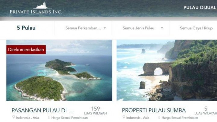 Kata Menteri Soal Pulau-Pulau di Indonesia Masuk Marketplace