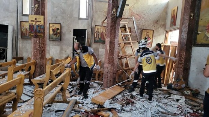  Bom Bunuh Diri di Gereja Damaskus Suriah, 20 Orang Tewas