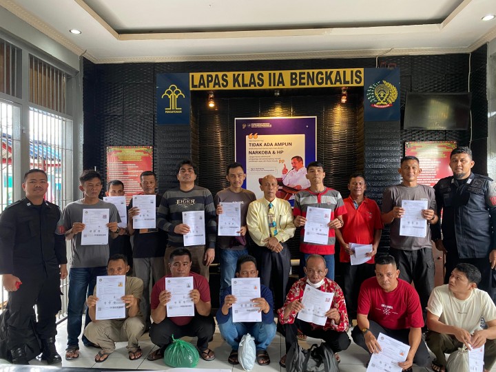 Empat Belas WBP Lapas IIA Bengkalis Dibebaskan, Tiga Lainnya Bebas Murni