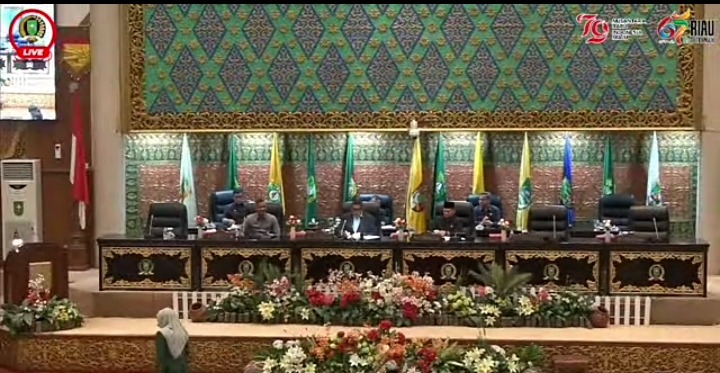 DPRD Riau Gelar Paripurna Pandangan Umum Fraksi Terhadap Ranperda Laporan Pertanggungjawaban APBD 2024