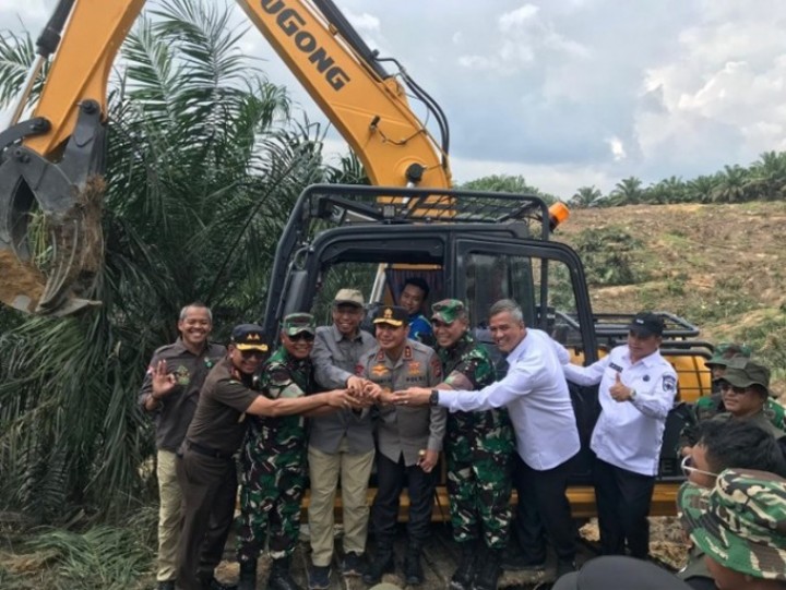 Gerak Cepat! Satgas PKH Tebang 311 Hektare Sawit Ilegal Milik Anggota DPRD Riau di Taman Nasional Tesso Nilo