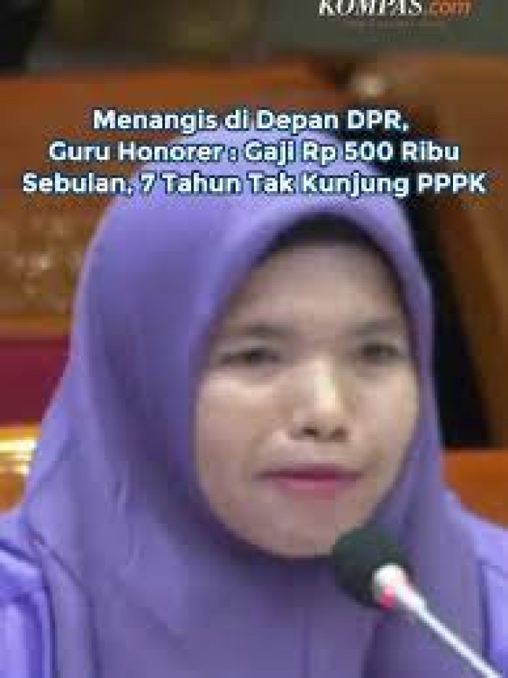 Guru Honorer Menangis di DPR, 7 Tahun Tak Kunjung Diangkat PPPK