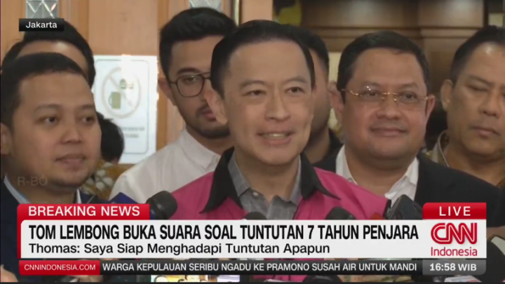 Vonis Tom Lembong 4,5 Tahun Penjara Meski Tak Nikmati Hasil Korupsi Rp194 Miliar yang di Klaim Kejagung