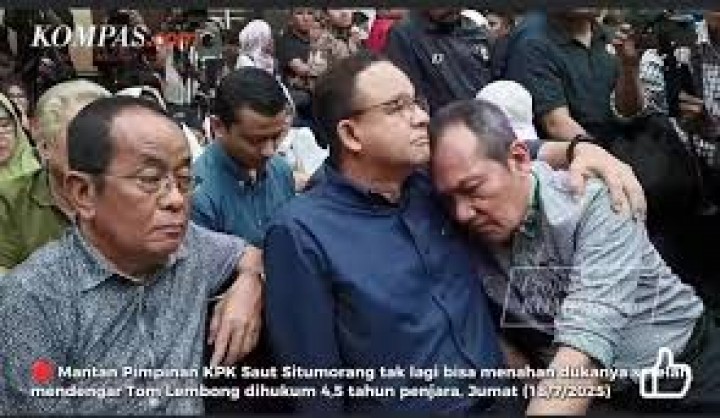 Sosok Saut Situmorang Mantan Wakil Ketua KPK yang Jatuh di Pelukan Anies usai Tom Lembong Dijatuhkan Vonis Hukum 4,5 Tahun Penjara 