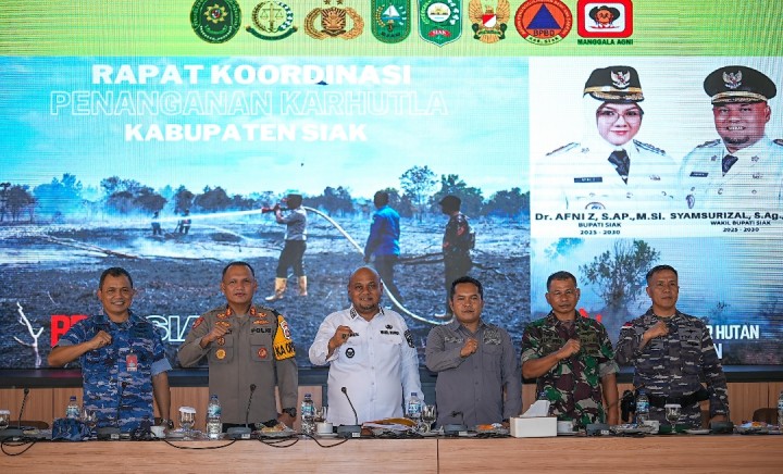 Kapolres Siak Hadiri Rakor Karhutla: Pemkab Dirikan Posko Siaga Antisipasi Kemarau Panjang