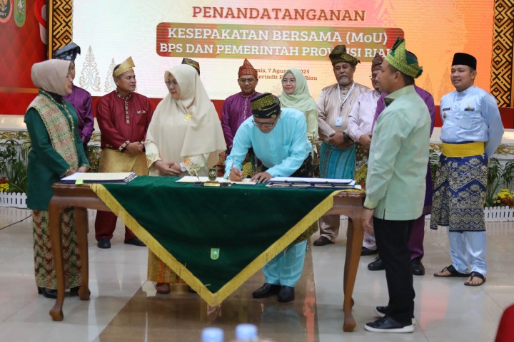Pemkab Siak Teken MoU dengan BPS, Perkuat Sistem Satu Data Riau