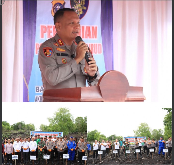 Kapolres Siak Resmikan Pos Sandar Polairud di Penyengat, Tegas Tolak Penyelundupan & Tanam Mangrove