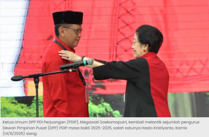 Hasto Kembali jadi Sekjen PDIP, Respon Megawati Bikin Kader Tersenyum
