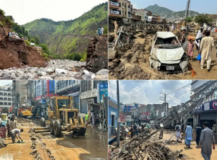 Lebih dari 320 orang tewas di Pakistan setelah banjir bandang yang dipicu oleh hujan monsun /AFP
