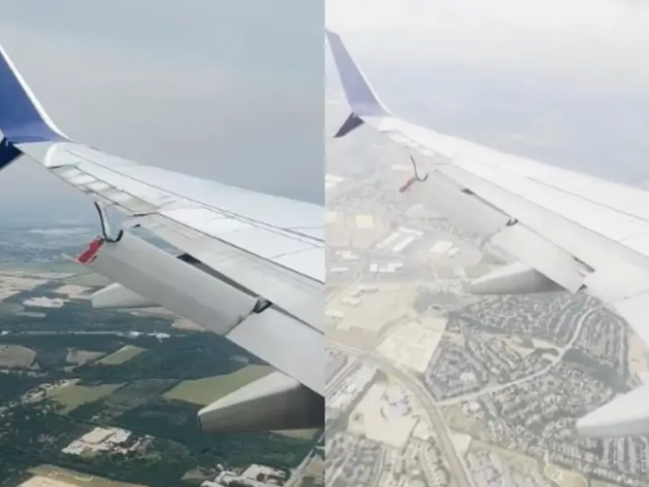 Sayap Pesawat Boeing 737 Delta Terlepas dan Menggantung Beberapa Menit Sebelum Mendarat