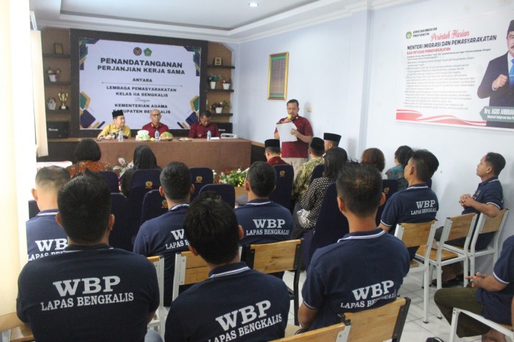 Soal Ini, Lapas Kelas IIA Bengkalis Resmi MoU Bersama Kemenag 