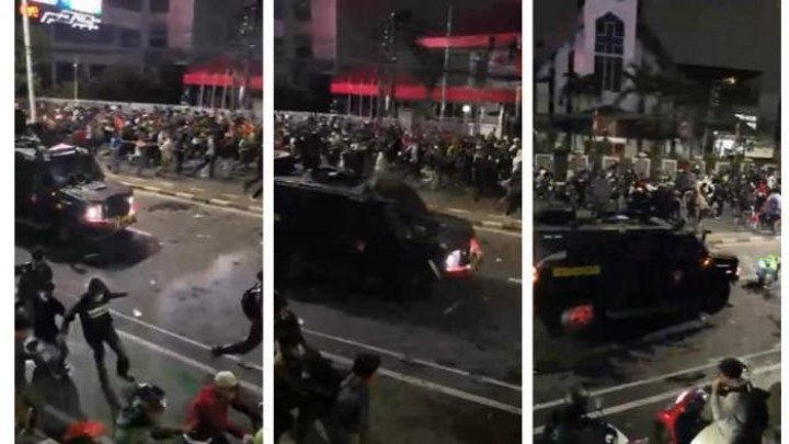 Saksi Mata Buka Suara saat Detik-detik Memilukan Driver Ojol Terlindas Brimob hingga Tewas. (X/Foto)