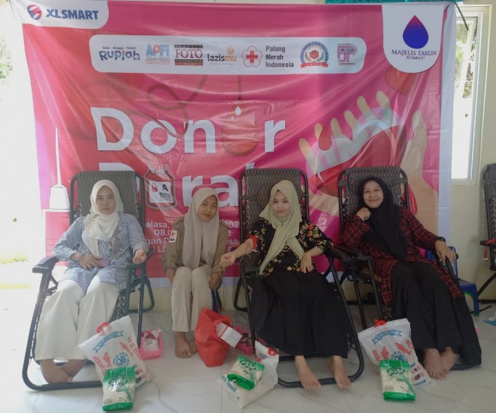 Karyawan Xlsmart Kumpulkan 80 Kantong Darah Dalam Rangka HUT ke 80 RI