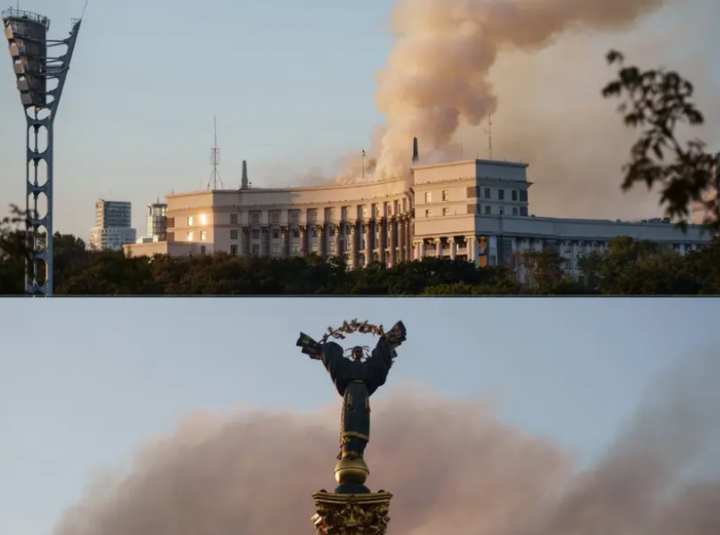 Gedung Pemerintahan Ukraina Diserang Rusia untuk Pertama Kalinya, 800 Drone dan 13 Rudal Dikerahkan
