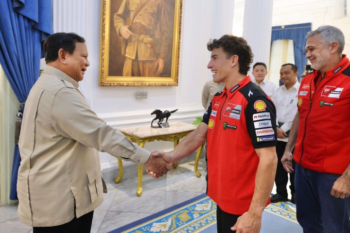 Marc Marquez Bertemu Presiden Prabowo Jelang Moto GP Mandalika 2025. (X/Foto)