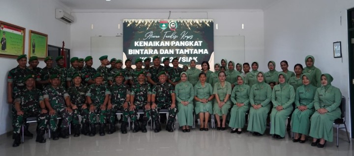 Kenaikan Pangkat di Kodim 0322/Siak, Dandim: Momentum Tingkatkan Semangat dan Tanggung Jawab