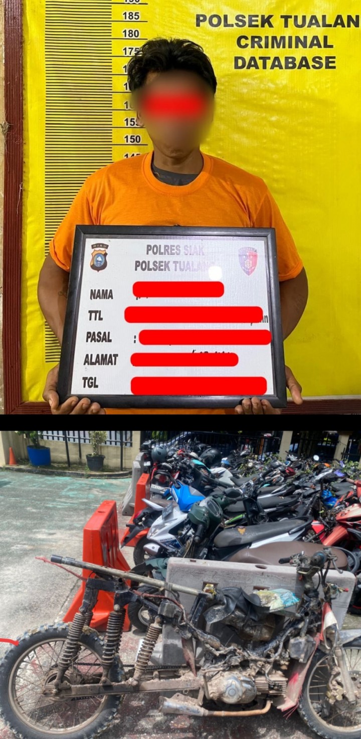 Pelarian Berakhir di Lubuk Dalam, Polsek Tualang Ringkus Pelaku Curanmor Bersama Motor Yamaha Jupiter