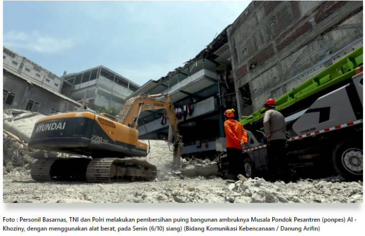BNPB Ungkap Seluruh Jenazah Korban Bangunan Ponpes Al Khoziny Sidoarjo Sudah Ditemukan.