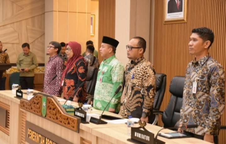Evaluasi SP4N Lapor Provinsi Riau, Bupati Bengkalis Ingatkan Agar Tingkatkan Koordinasi Antar PD