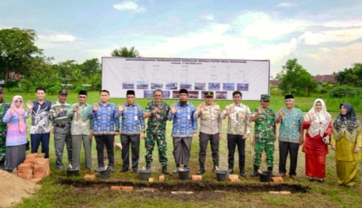 Pemkab Bengkalis Peletakan Batu Pertama Koperasi Merah Putih Resmi Dimulai